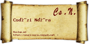 Csúzi Nóra névjegykártya