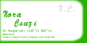 nora csuzi business card